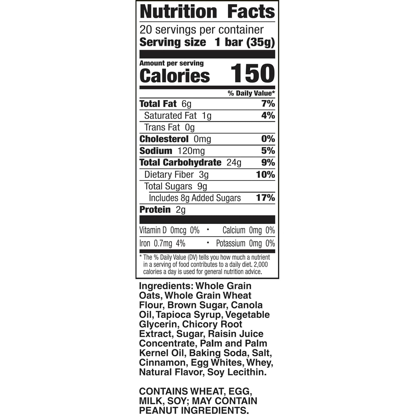 Nature Valley Soft Baked Oatmeal Squares, Cinnamon Brown Sugar, 20 Bars, 24.8 oz