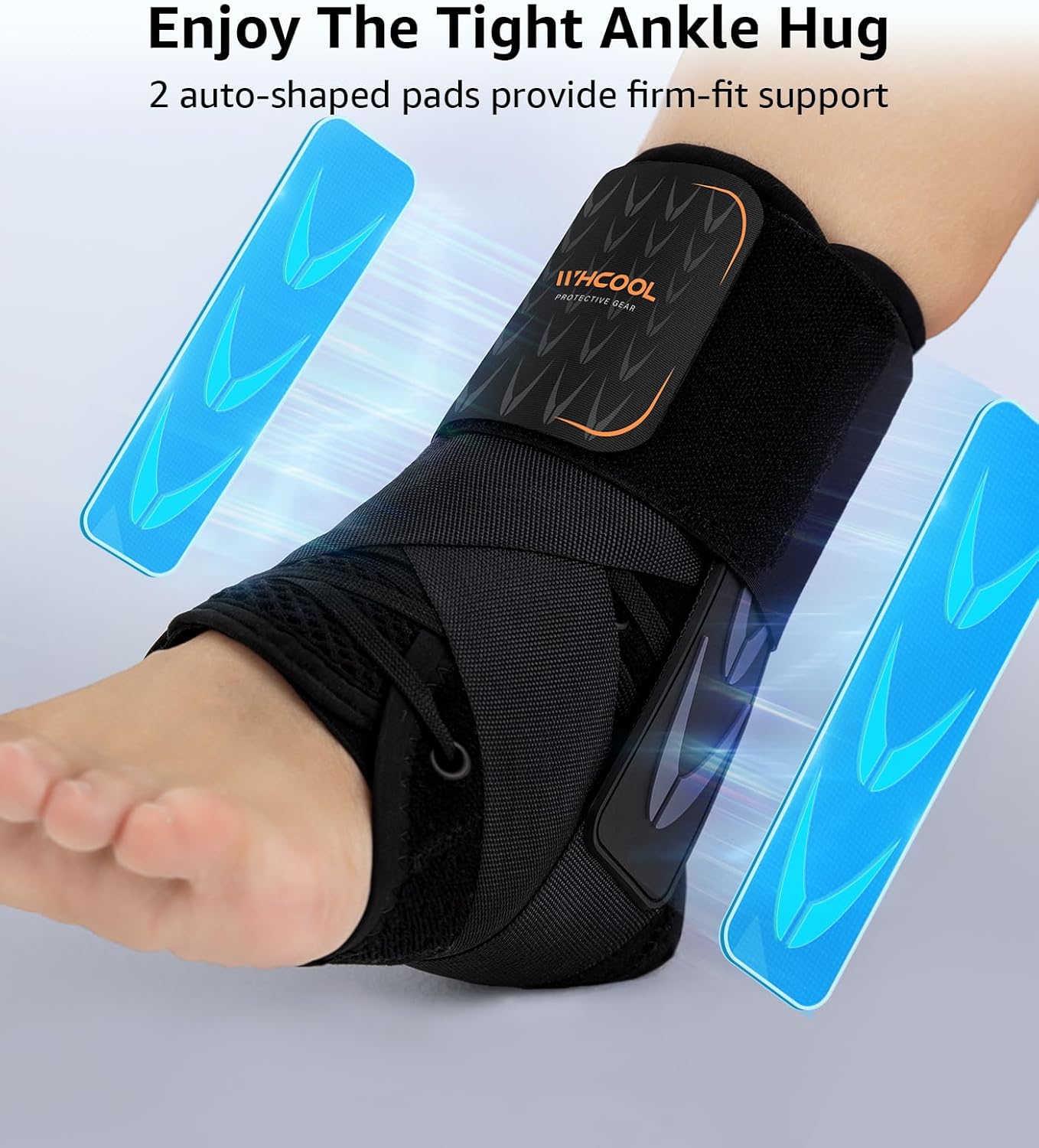 Slim-Fit Ankle Brace for Sprained Ankle, Quick Lace Up Ankle Support for Women Men