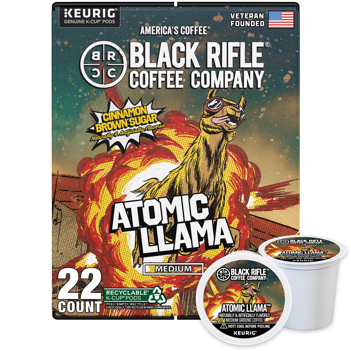 Black Rifle Coffee Company Dark Chocolate K-Cups, Rounds 12-count– Rich Dark Chocolate Favor Blended with Bold Roast in Convenient Pods