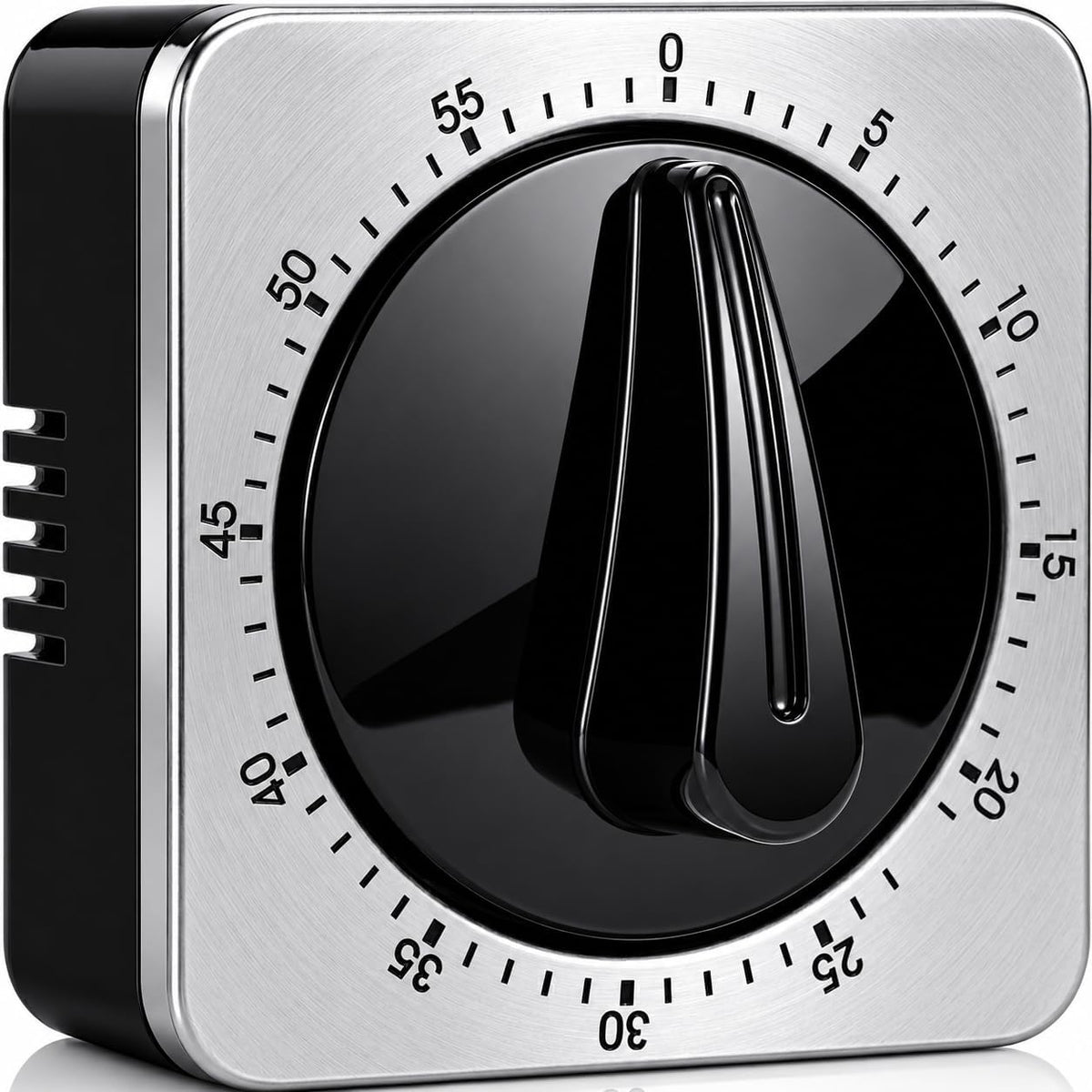 Kitchen Timers for Cooking, Chef Cooking Timer Clock with Loud Alarm - 100% Mechanical Desk Timer - No Batteries Required - Magnetic Backing, Exquisite Stainless Steel Body - Countdown Reminder