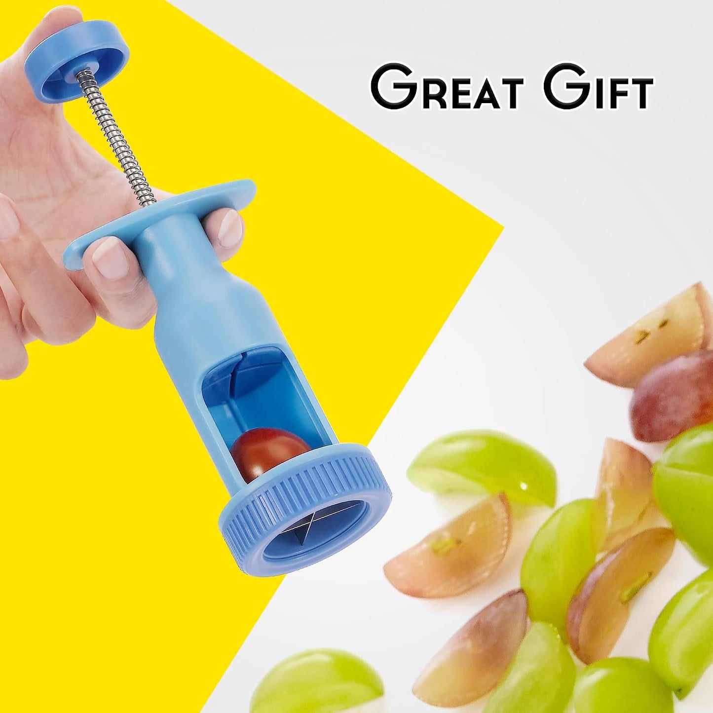 Grape Cutter Tool for Toddlers - Grape Slicer, Grape Quarter Food Tomato Cutter Tool for Toddlers and Baby, Grape Cherry Tomato Slicer - BPA Free