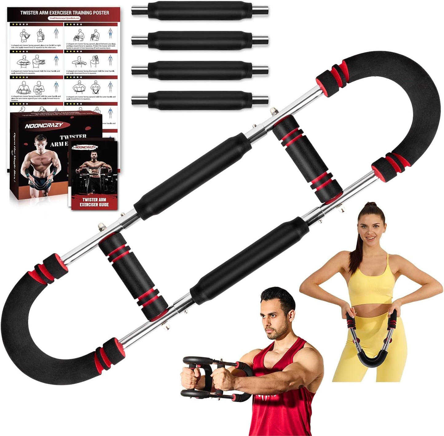 Adjustable Twister Arm Trainer, 30-120 lbs Resistance for Upper Body Workout