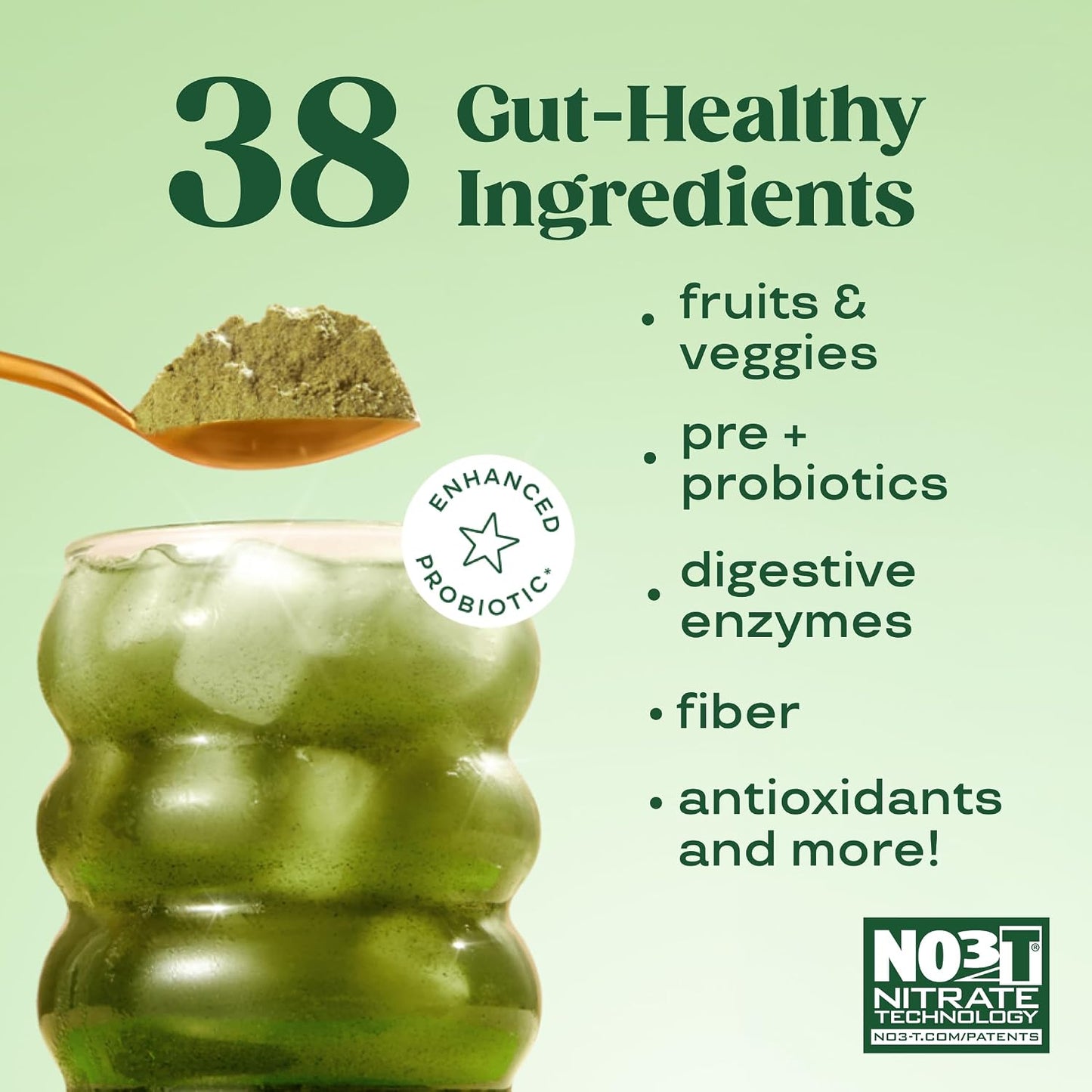 Bloom Nutrition Superfood Greens Powder with Probiotics, Prebiotics, and Digestive Enzymes for Gut Health