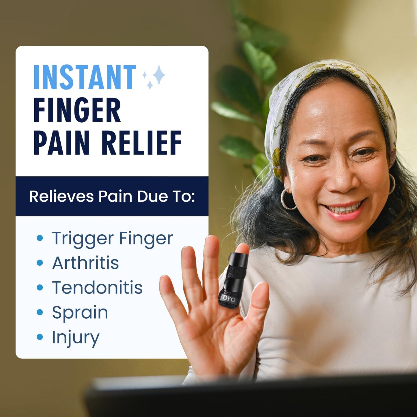 Dr. Frederick's Trigger Finger Splint - Adjustable Finger Brace for Arthritis and Tendonitis - Index, Middle, Ring Fingers - 2 Count