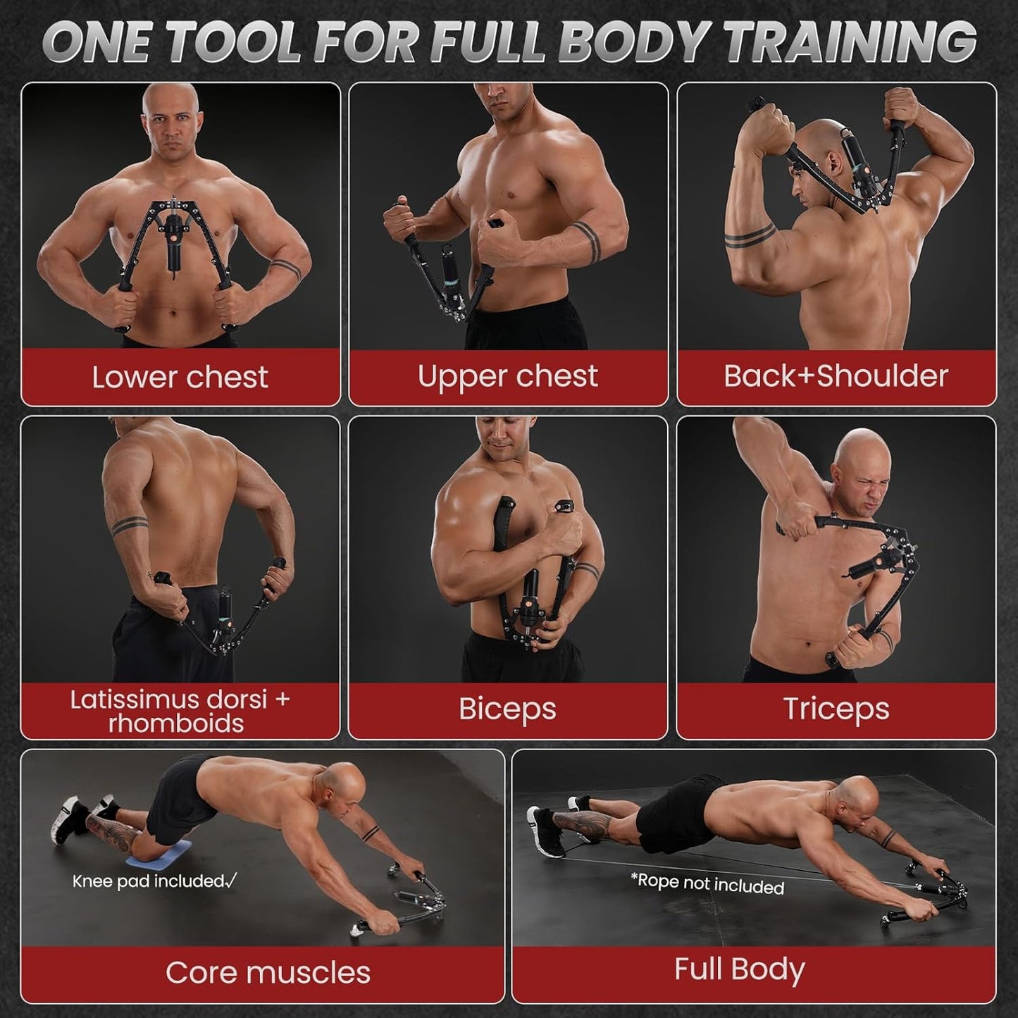 Adjustable Twister Arm Trainer - 3-in-1 Hydraulic Power Chest Workout Equipment