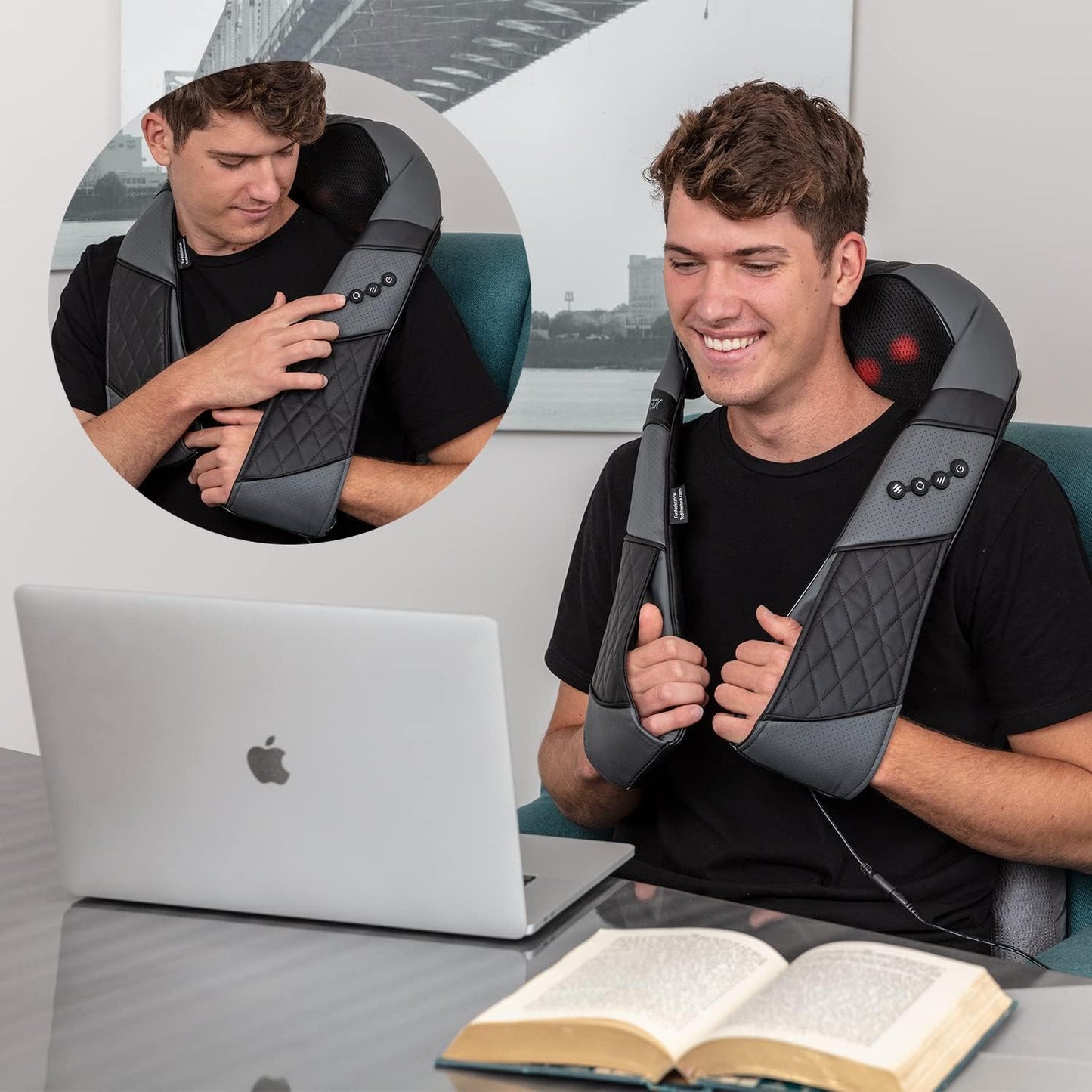 RESTECK Shiatsu Massager for Neck and Back with Heat