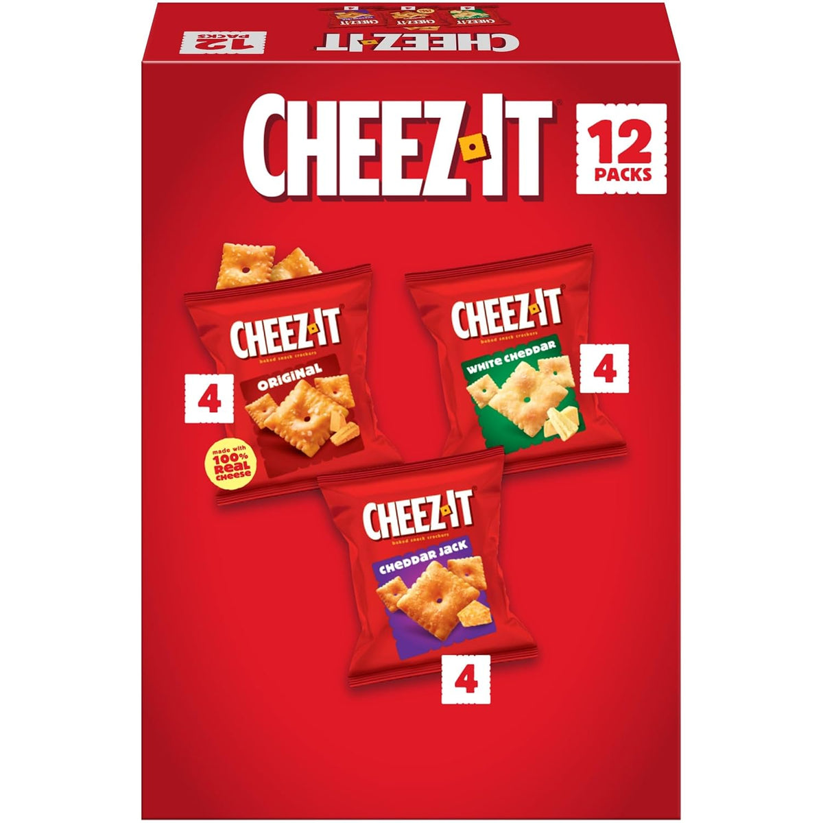 Cheez-It Cheese Crackers Variety Pack 12.1oz Box 12 Packs