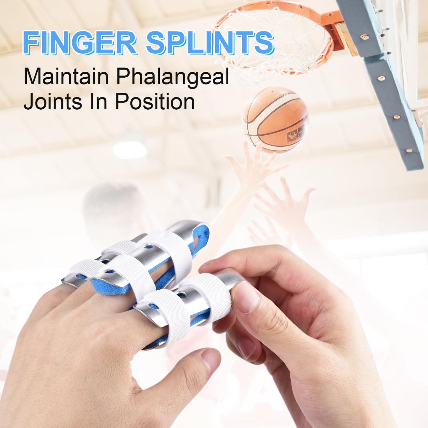 Sopito Finger Splint, 2pcs Finger Support Brace for Arthritis Middle Size