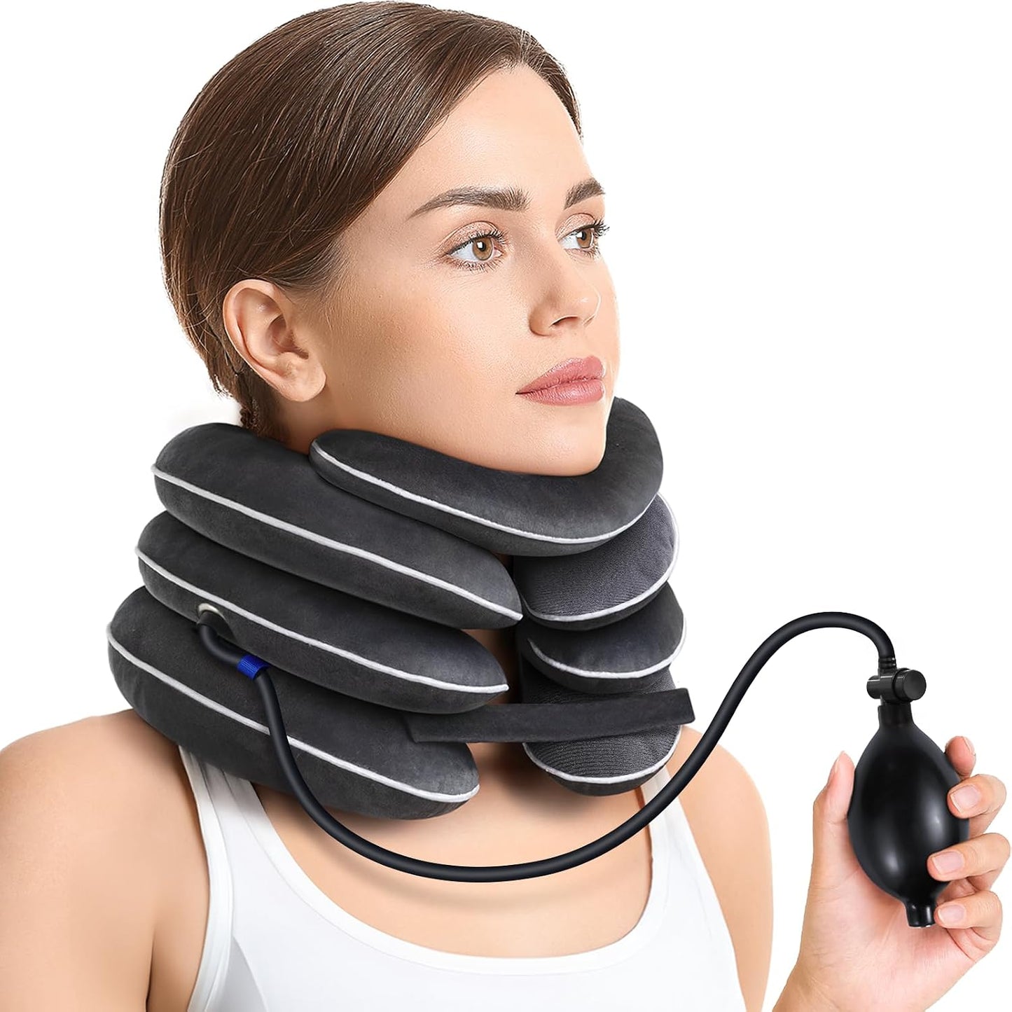 AUVON Inflatable Neck Stretcher for Cervical Traction in L Size