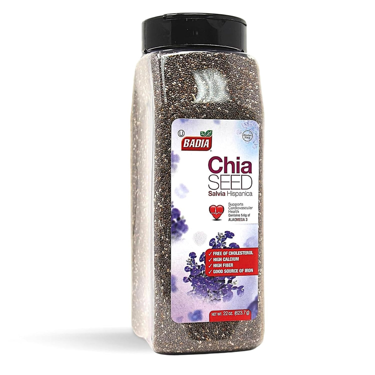 Badia Chia Seed, 22 oz - High Fiber, Omega-3, Protein, Energy Boost - Smoothies, Yogurt, Baking, Oatmeal