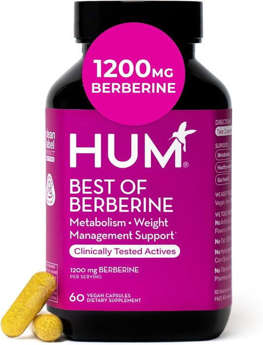 HUM Berberine Supplement 1200mg for Metabolic Wellness and Gut Health