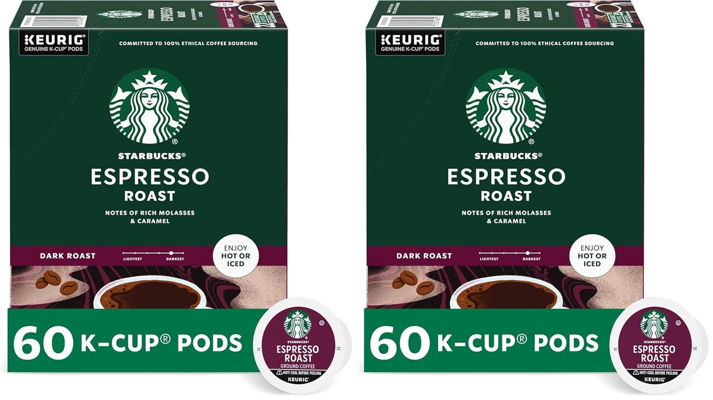 Starbucks K-Cup Coffee Pods, Dark Roast, 60 Count, Keurig Compatible