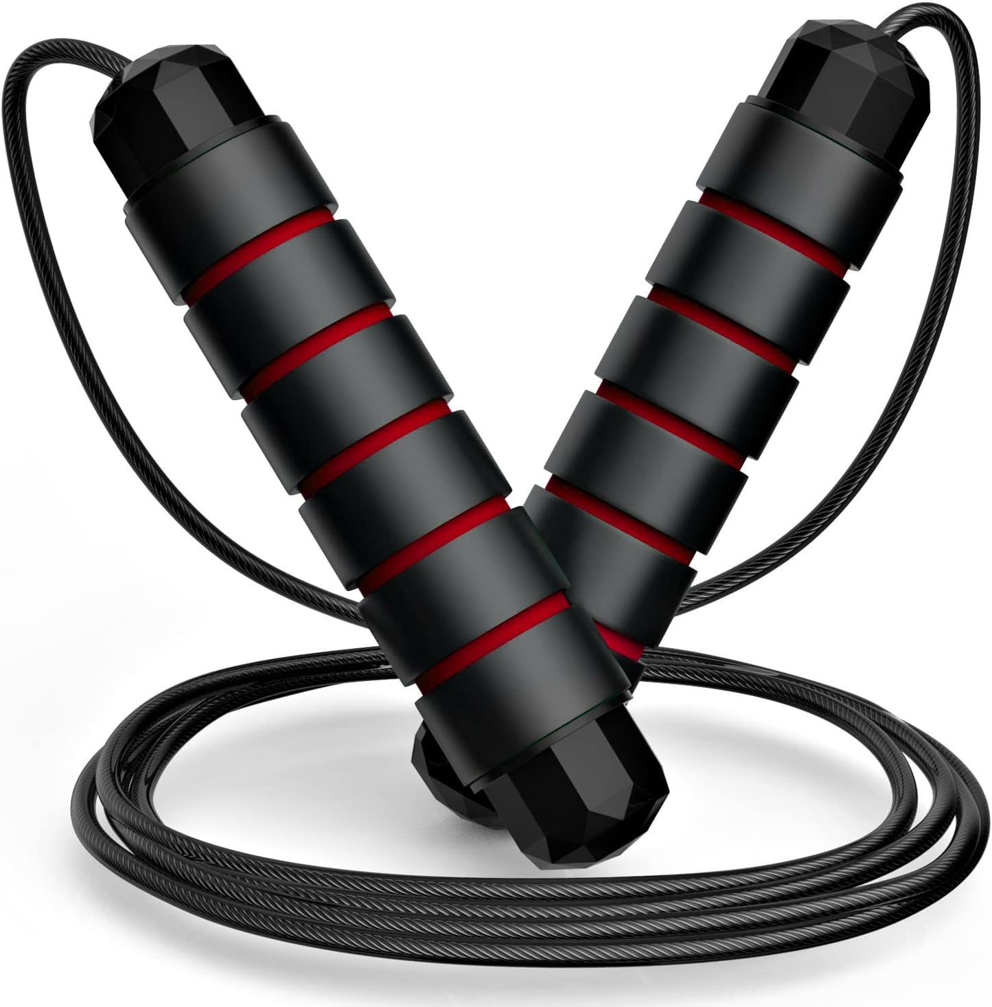 Tangle-Free Adjustable Steel Jump Rope with Ball Bearings