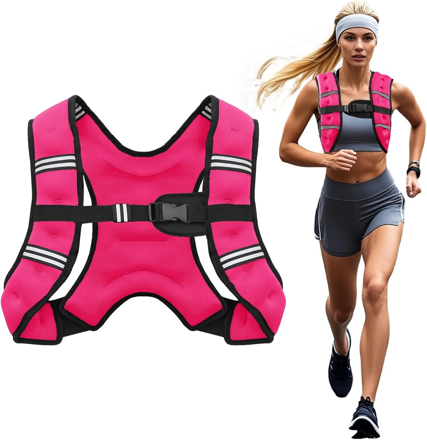 Poudee Adjustable Weighted Vest for Strength Training, Running, Workout