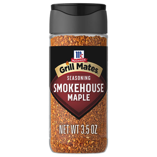McCormick Grill Mates Smokehouse Maple Seasoning, 3.5 Oz, Bold Blend of Garlic, Onion, Maple Syrup, and Brown Sugar