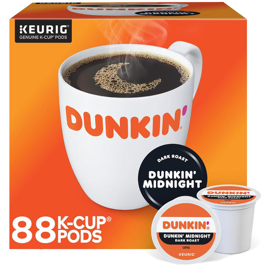 Dunkin' Single-Serve Coffee K-Cup Dark Roast Carton of 4 Boxes of 22