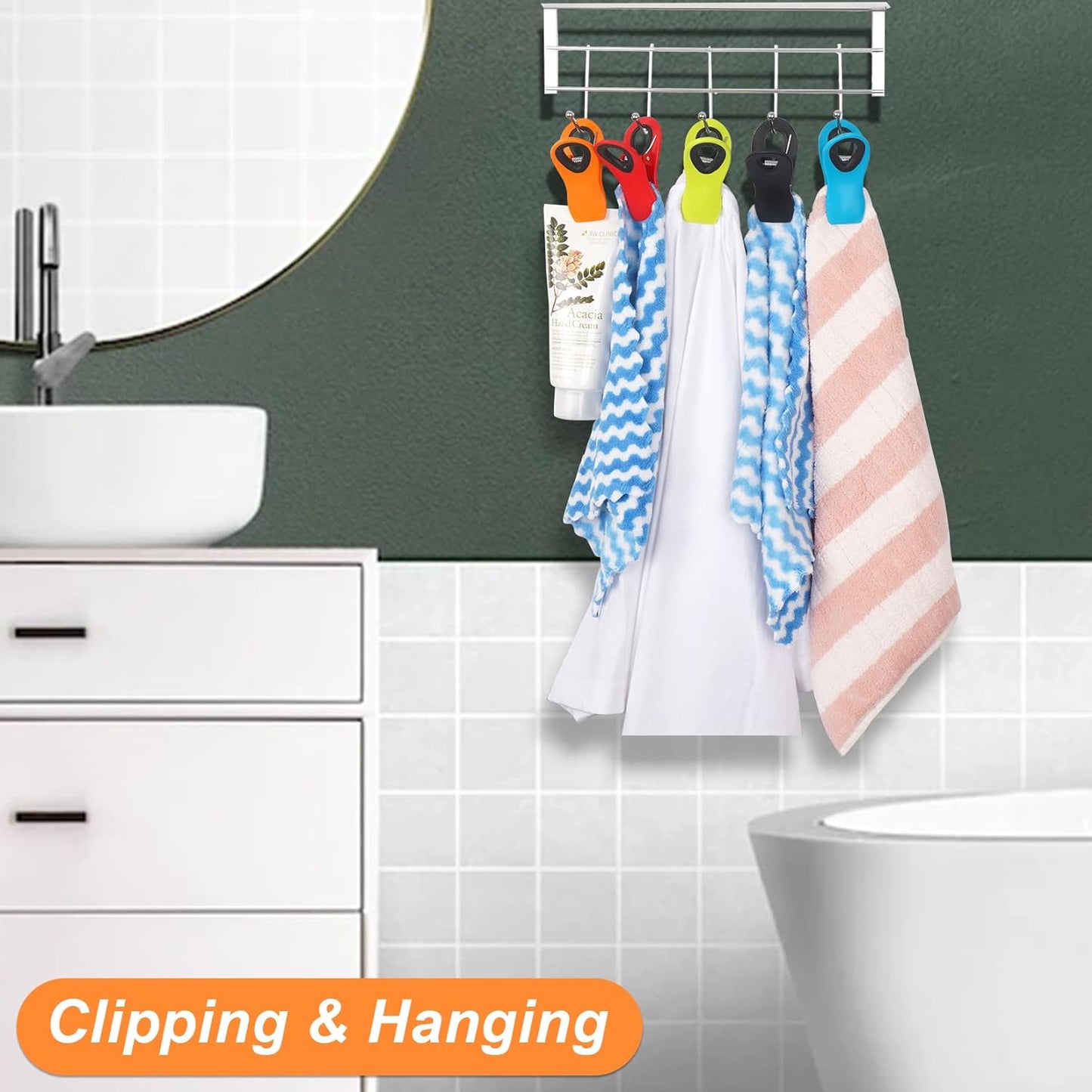 JETMORE 12 Pack Chip Clips Bag Clips, Magnetic Bag Clip for Food Storage | Heavy duty, plastic food clip for chips, snack, kitchen, refrigerator, garden, sewing, fabric, clothes pins