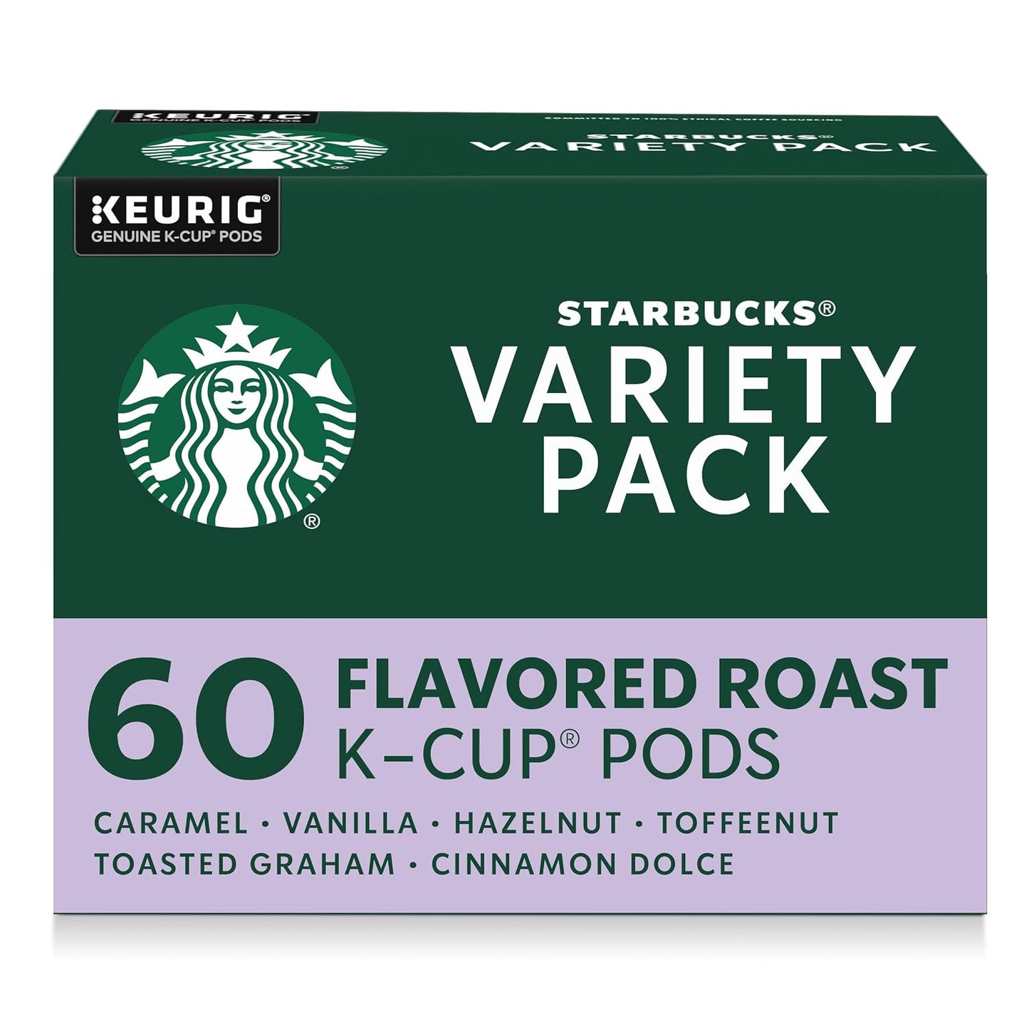 Starbucks K-Cup Coffee Pods Variety Pack 60 Keurig Pods