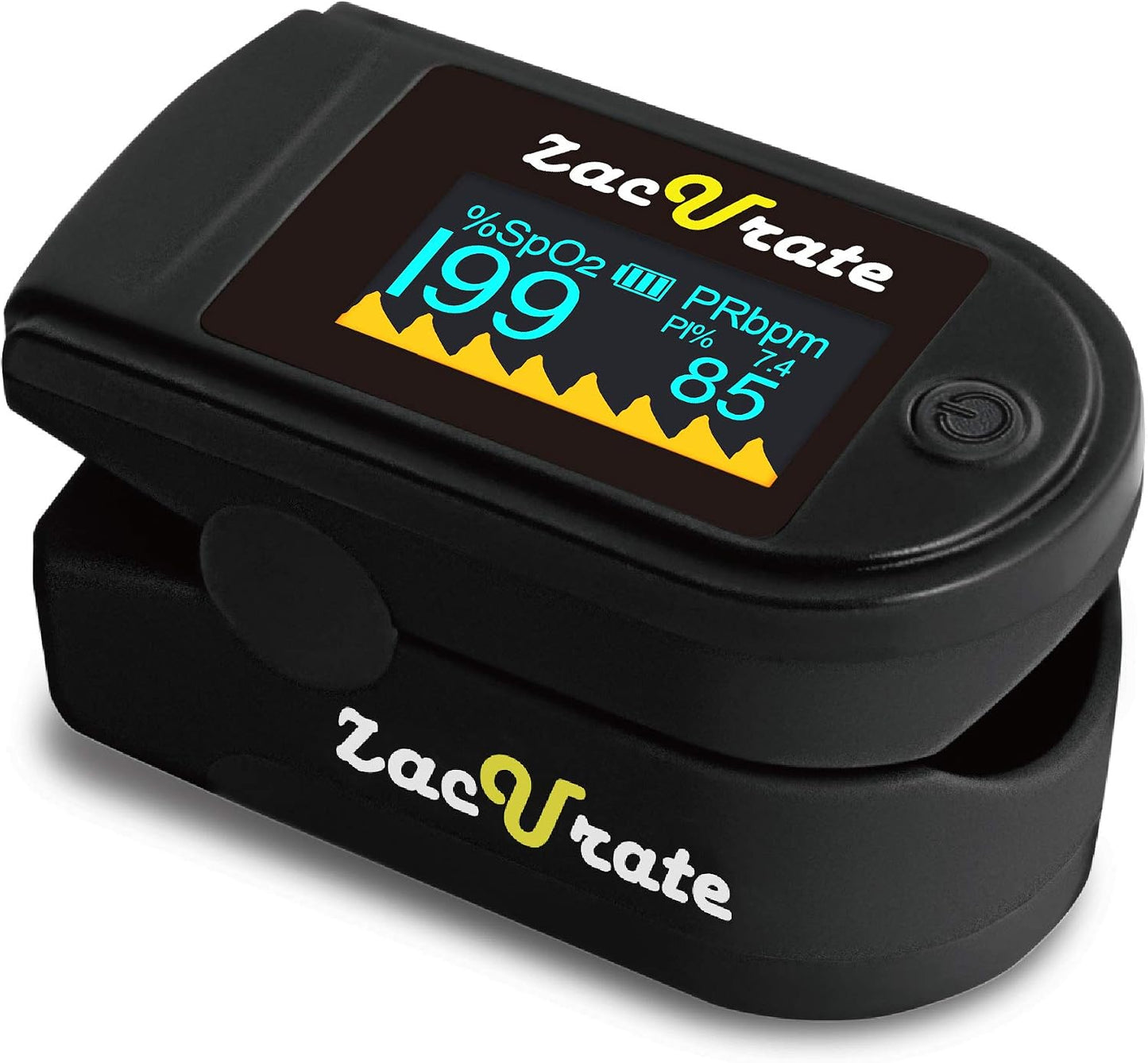 Zacurate Pro Series 500DL Fingertip Pulse Oximeter Blood Oxygen Monitor Royal Black