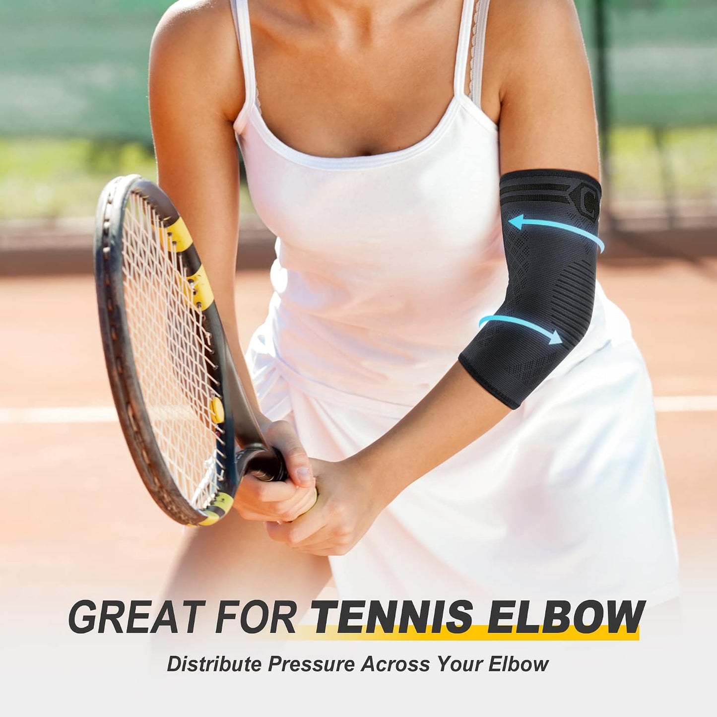 CAMBIVO Elbow Brace for Tendonitis, Tennis Elbow, and Arthritis Relief