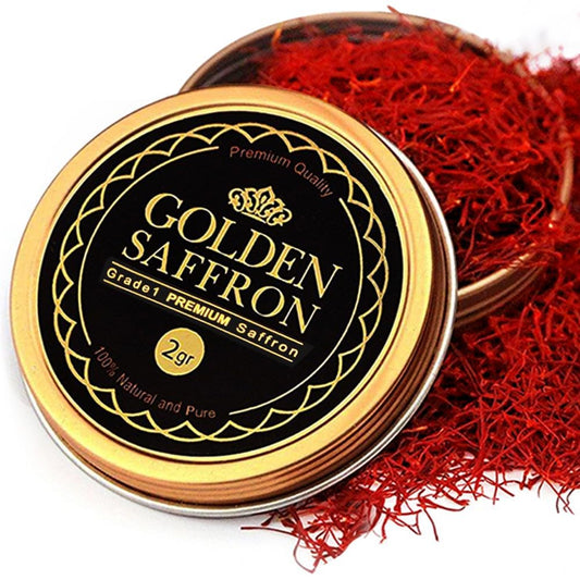 Golden Saffron, Finest Pure Premium All Red Saffron Threads Grade A+ Super Negin, Non-GMO Verified 2.0 Grams