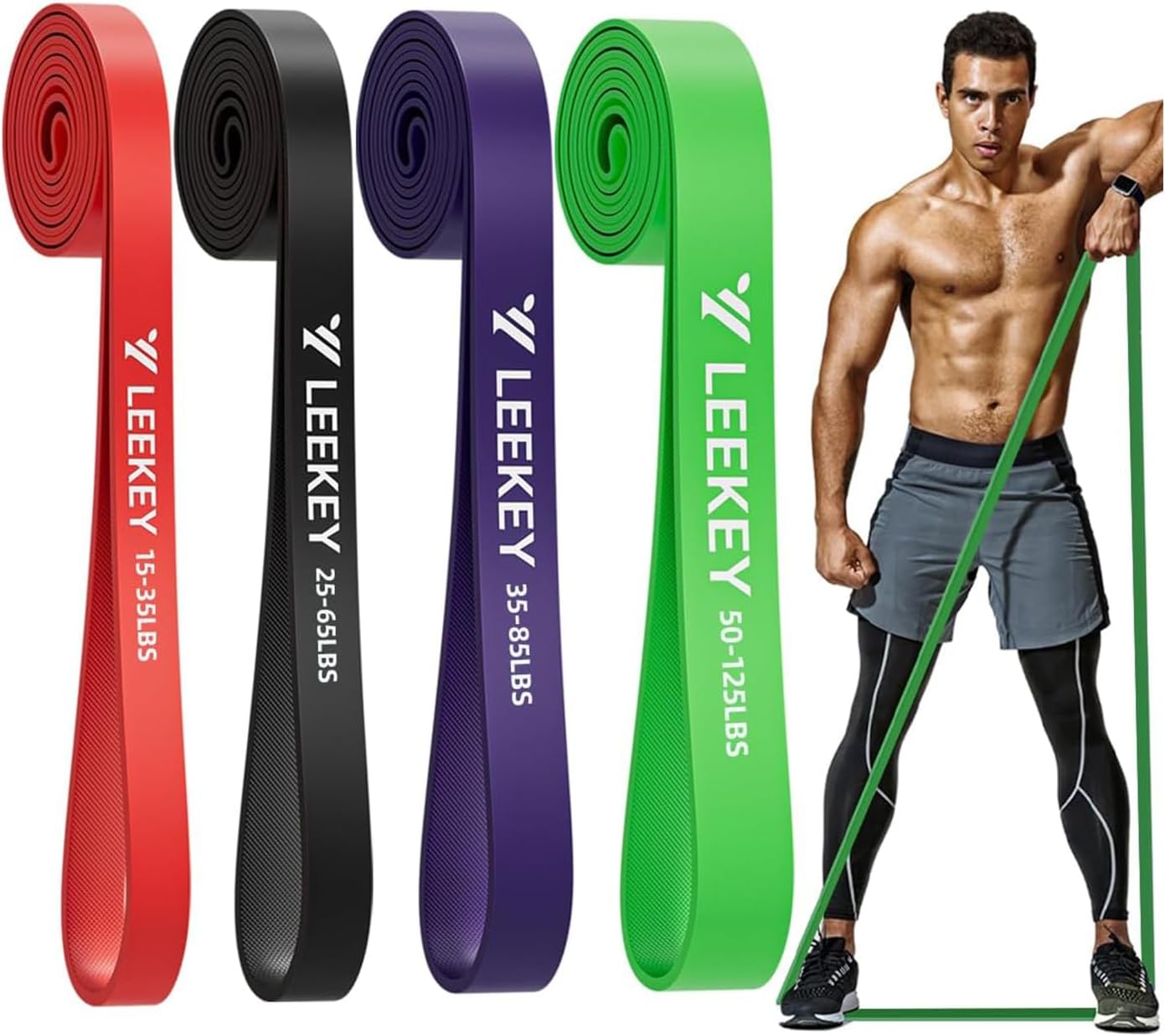 LEEKEY Resistance Bands for Working Out and Fitness Training