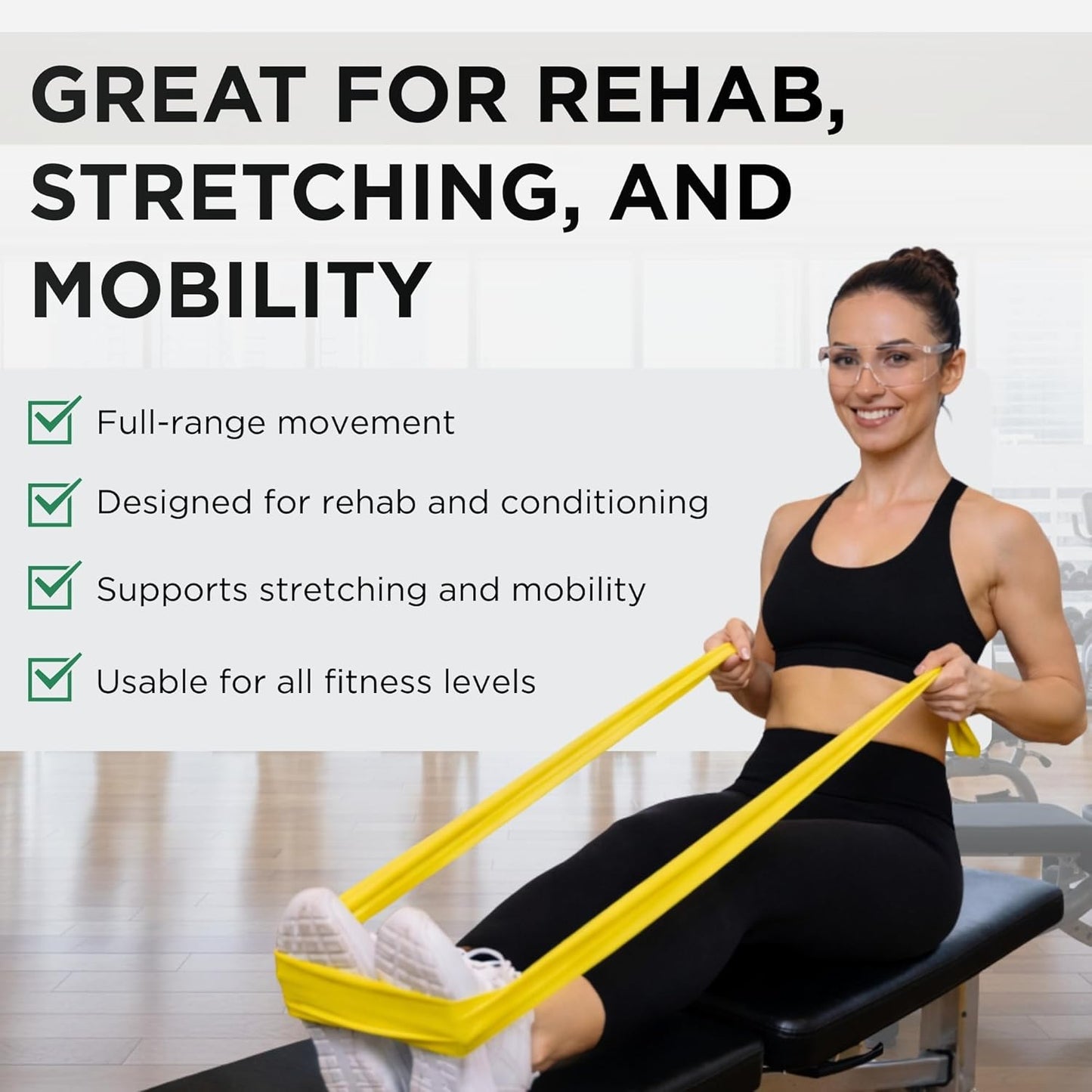 THERABAND Resistance Bands Set, Beginner Kit, Latex Elastic Bands for Exercise