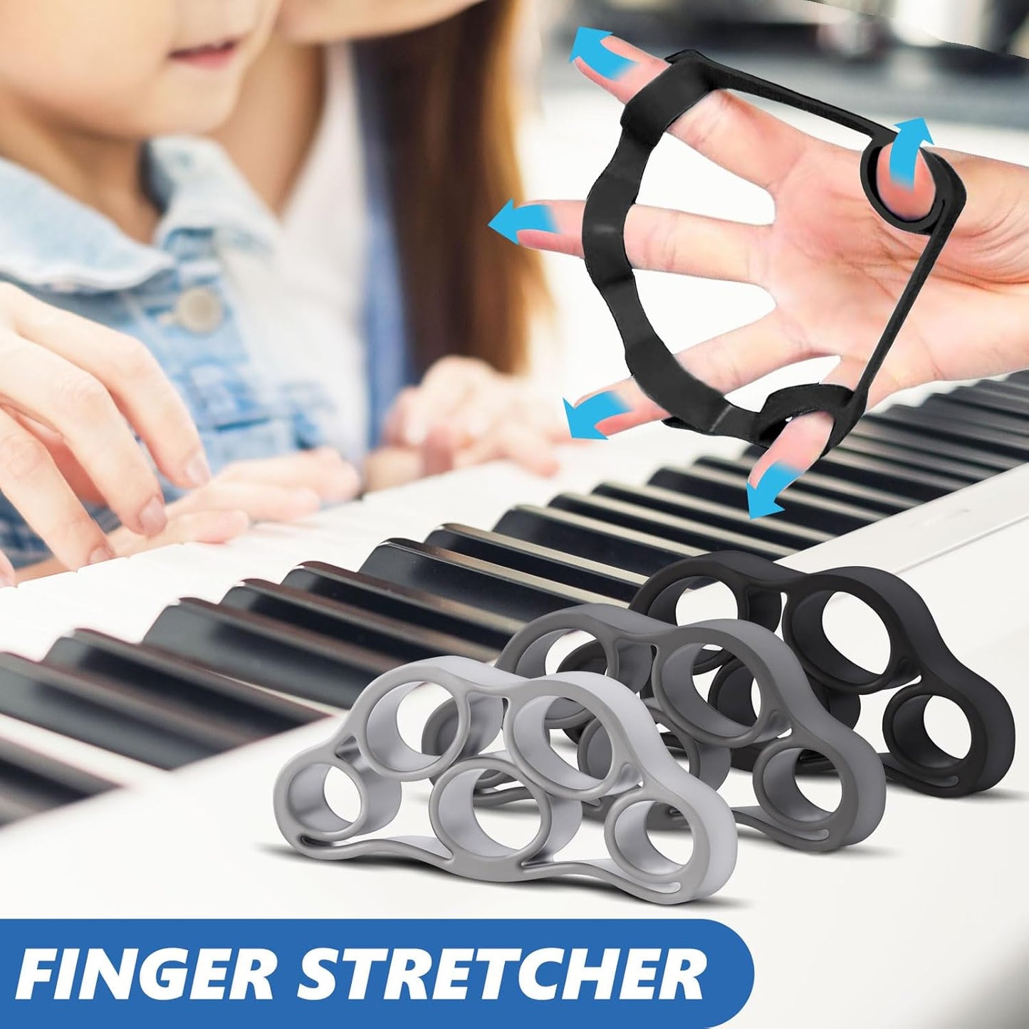 Grip Strength Trainer Set (8 Pack) - Forearm Strengthener, Stress Balls, Hand Therapy Equipment
