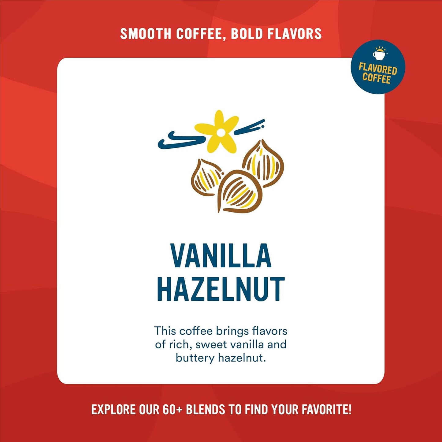 Cameron's Coffee Single Serve Pods, Vanilla Hazelnut, 12 Count, 6 Pack
