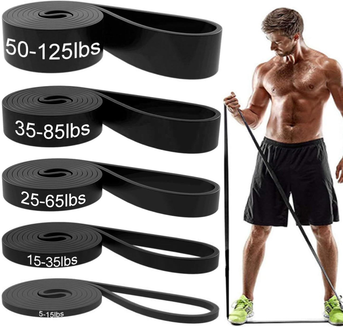 Resistance Bands Set - Pull Up Assist Bands for Workout, Fitness, Physical Therapy