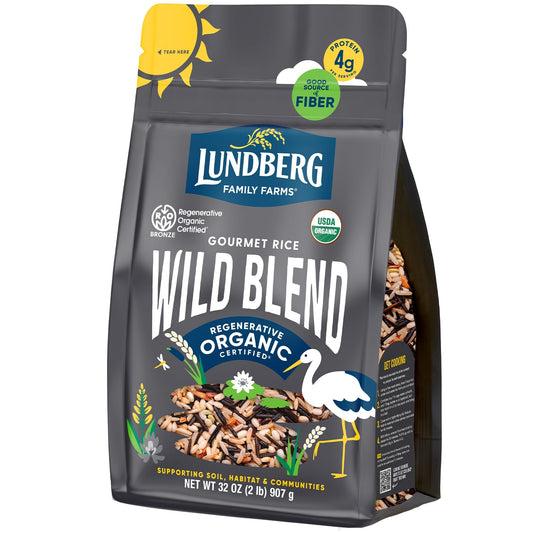 Lundberg Regenerative Organic Wild Blend Rice - Brown, Red & Black, 32 Oz
