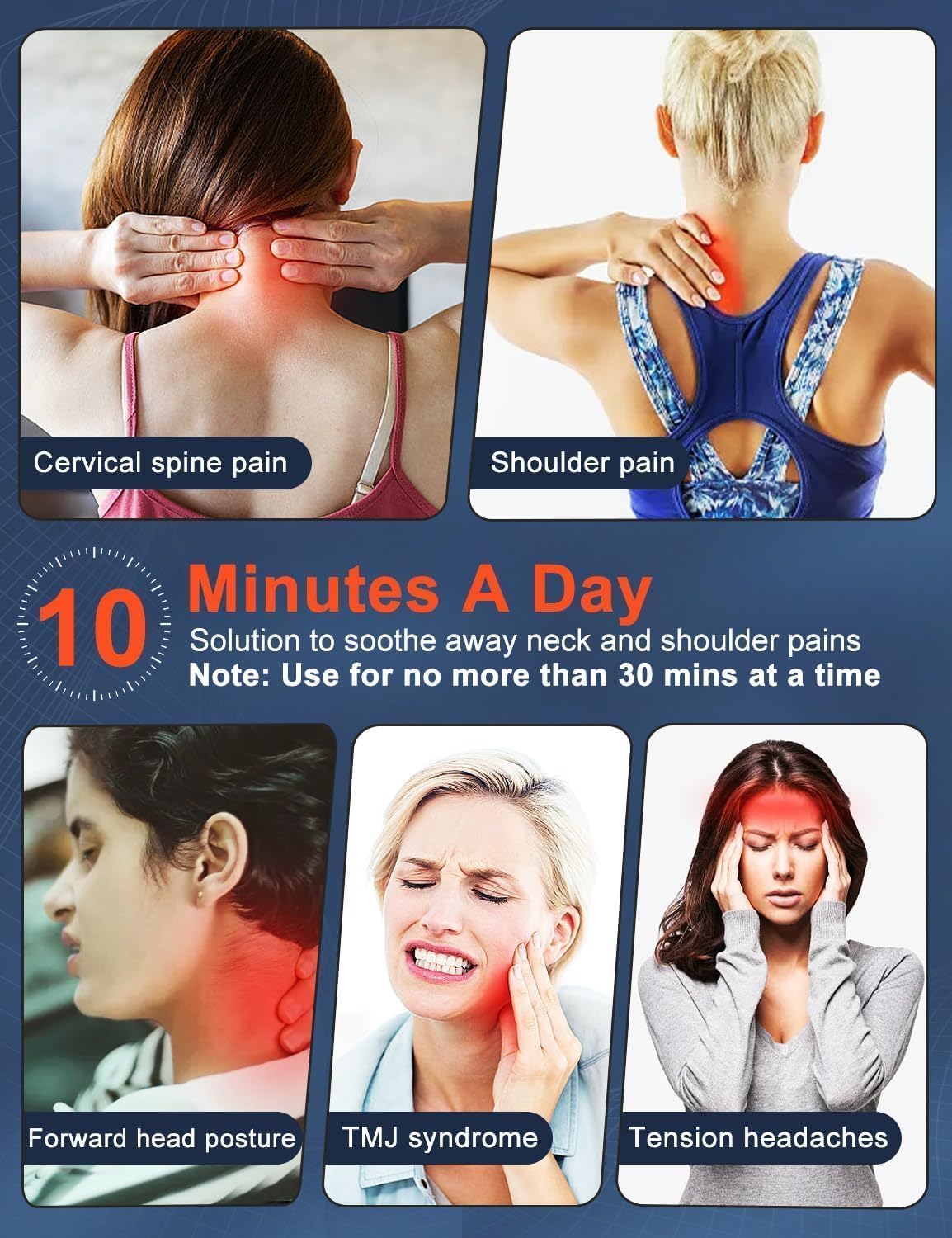 Upalled Wireless Heated Neck Stretcher for Pain Relief