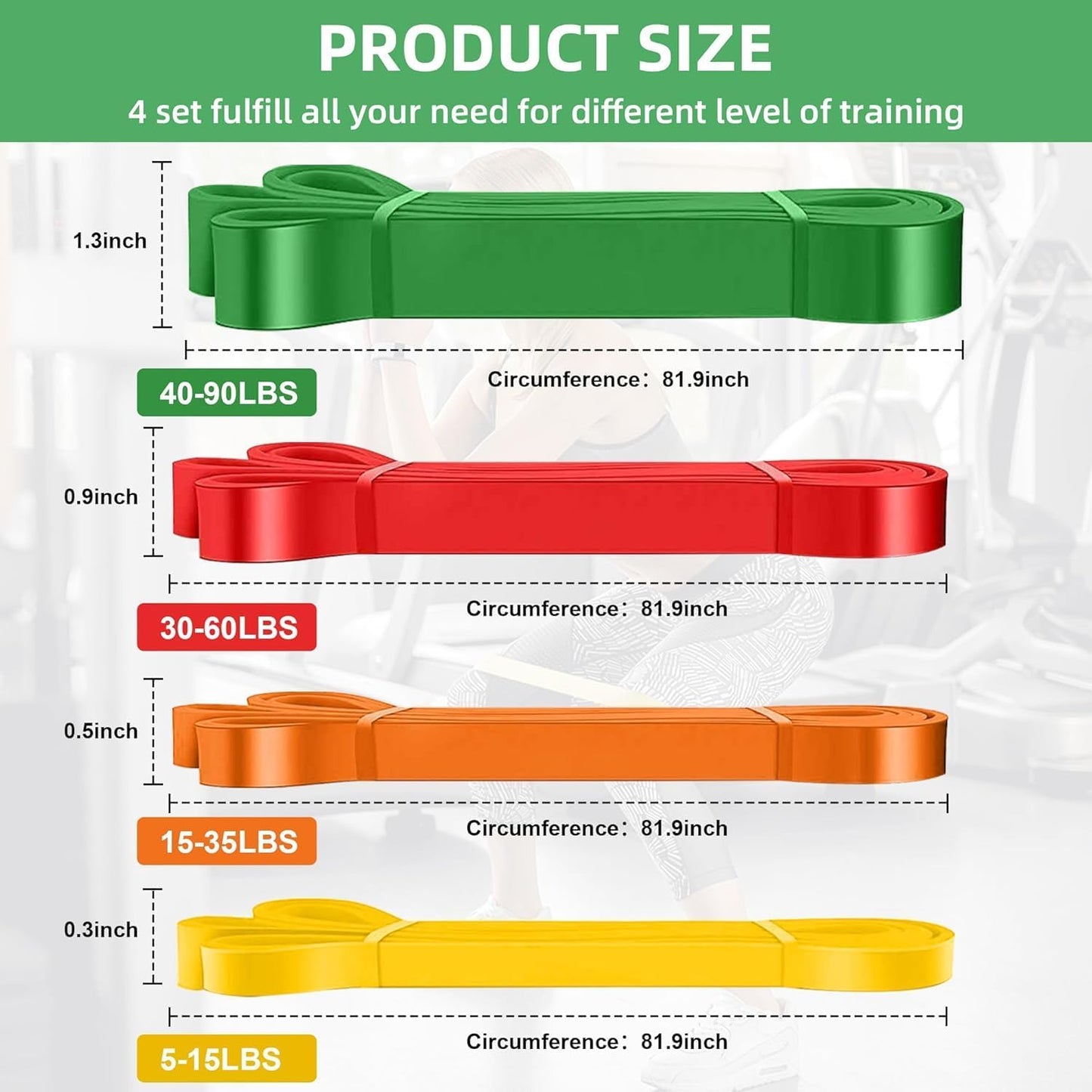 Resistance Bands for Full Body Workout - Durable, Versatile, Portable Home Gym Equipment
