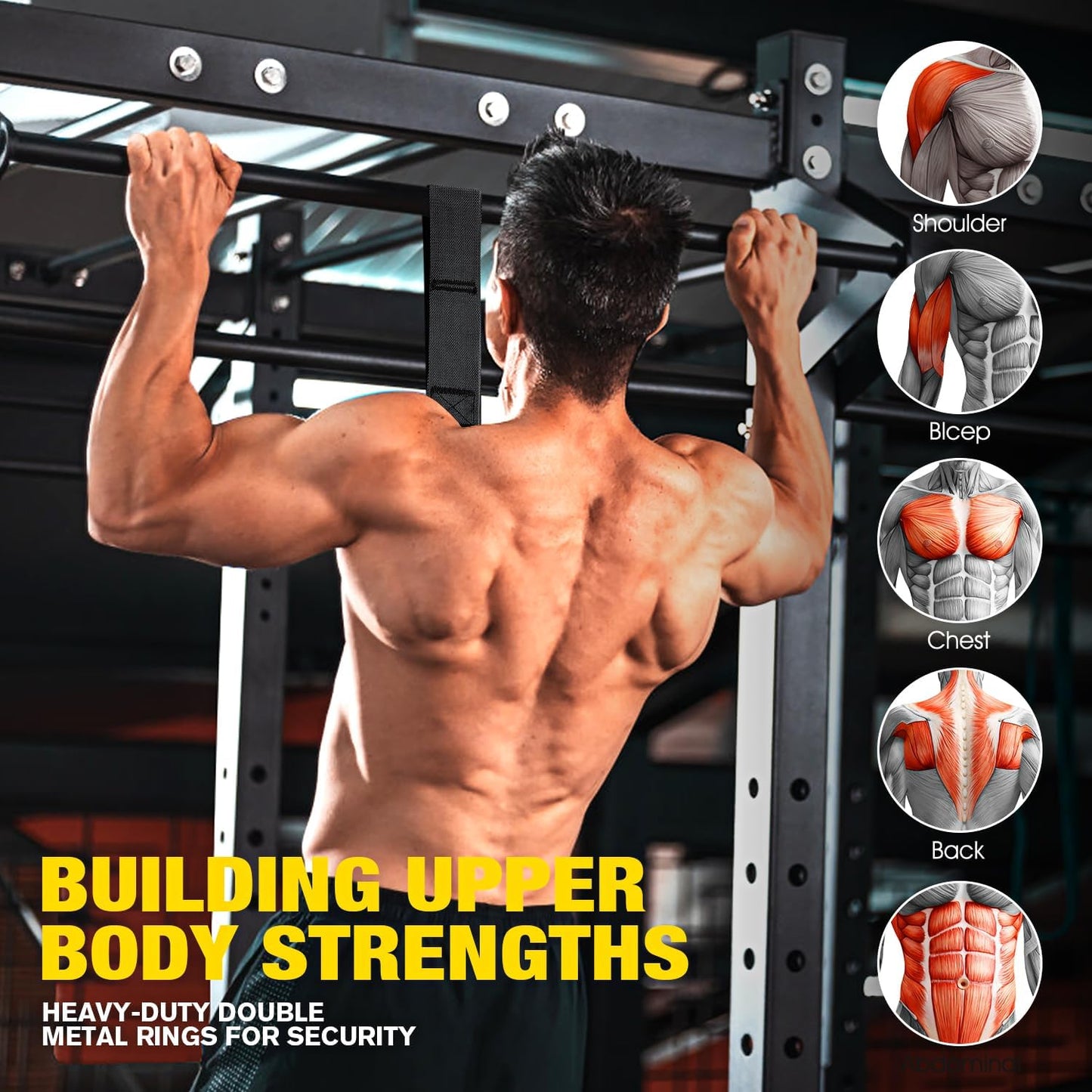 Ayombo Pull Up Assistance Bands - Resistance Bands for Workout, Home Gym Fitness
