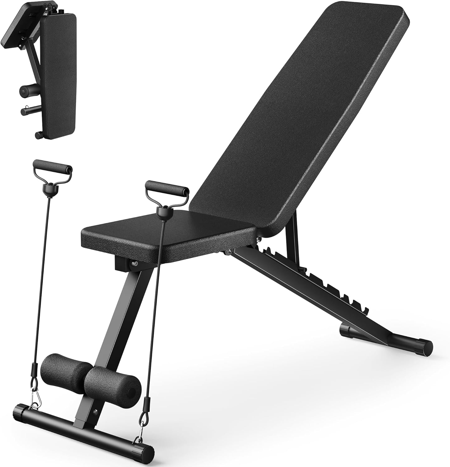 Adjustable Weight Bench for Home Gym, 600LBS Capacity, Foldable Workout Bench