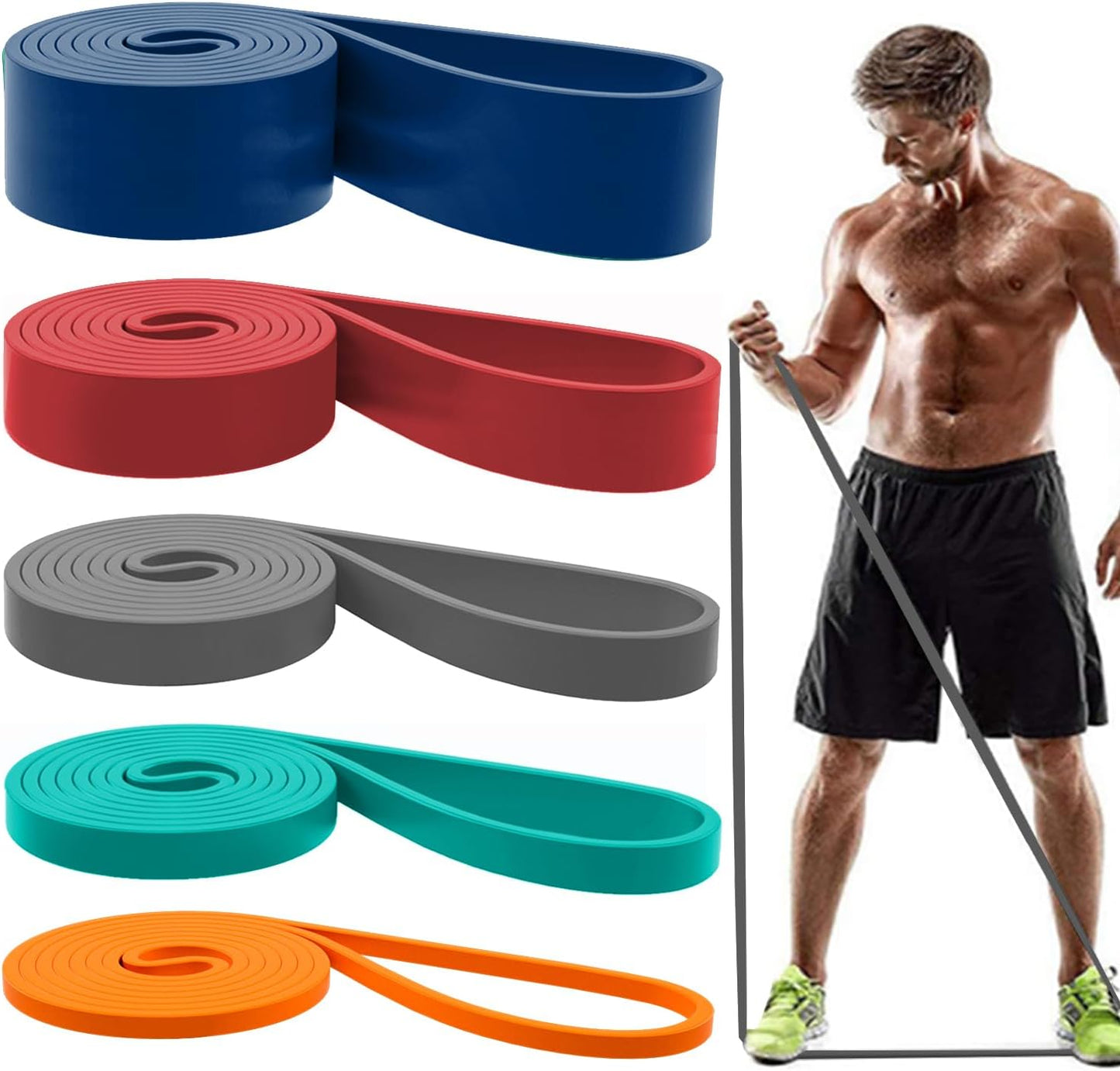 Resistance Bands Set - Pull Up Assist Bands for Workout, Fitness, Physical Therapy