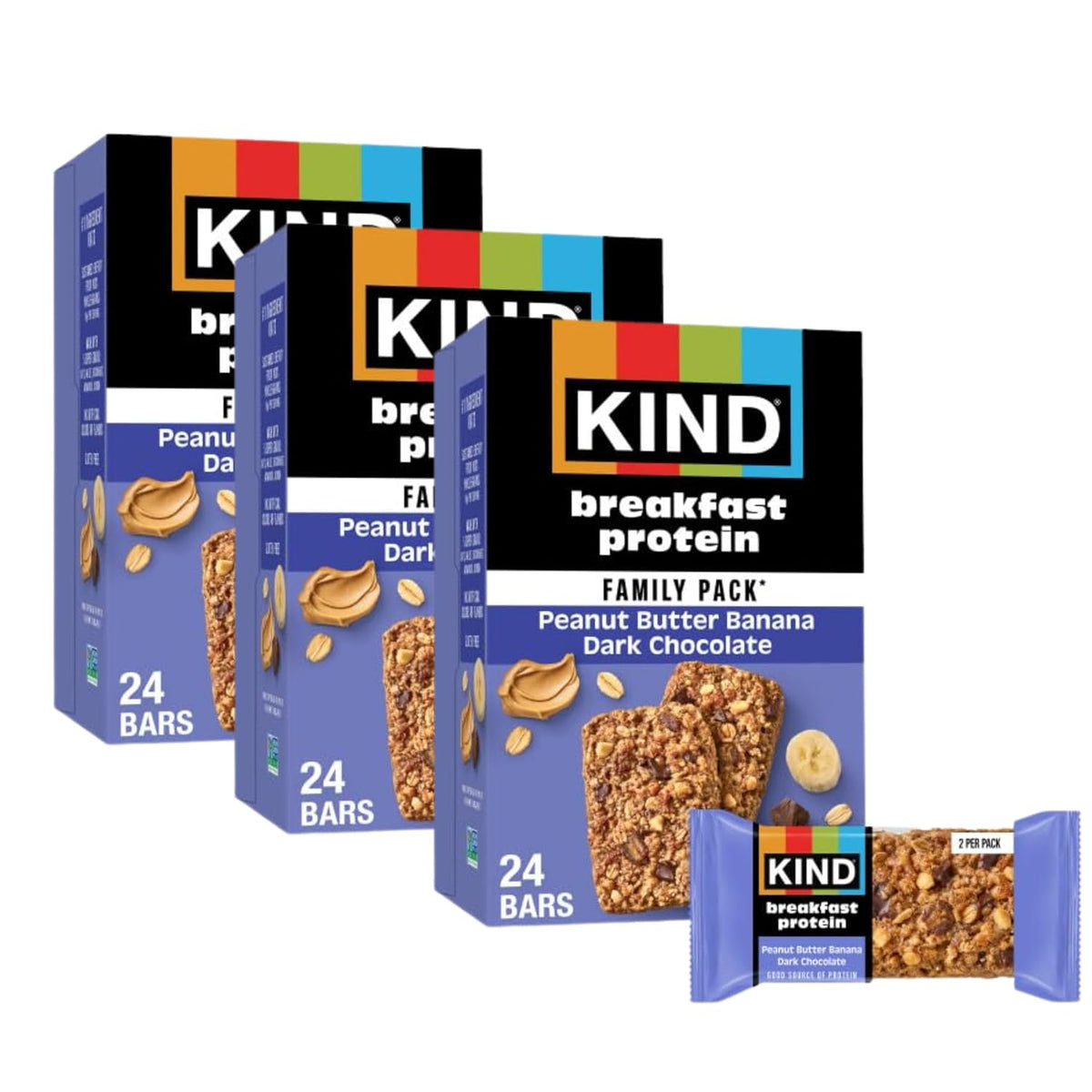 KIND Breakfast Protein Bars, 8g Protein, Gluten Free, 36 Count