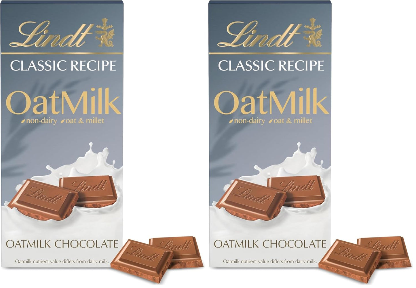 Lindt CLASSIC RECIPE OAT MILK Plain Chocolate Bar, 3.5 oz.