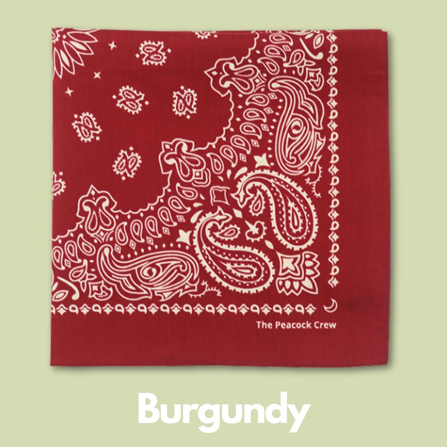 Peacock Crew Premium Soft Cotton Bandanas Paisley 22 x 22 inches