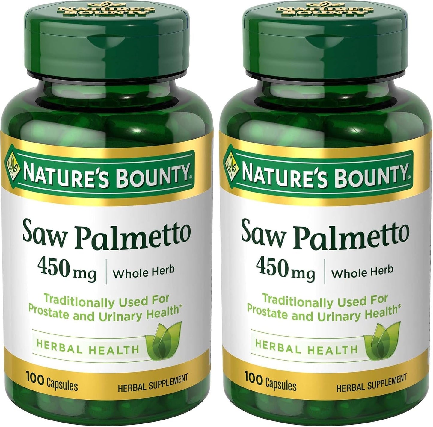 Nature's Bounty Saw Palmetto Support for Prostate and Urinary Health, Herbal Health Supplement, 450mg, 250 Capsules