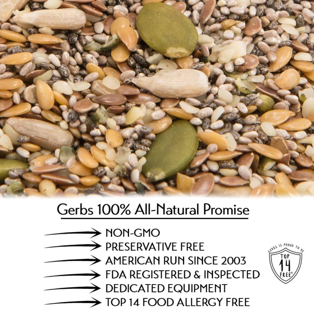 Gerbs Super 7 Seed Snack Mix 1 lb bag, raw, no artificial additives, resealable