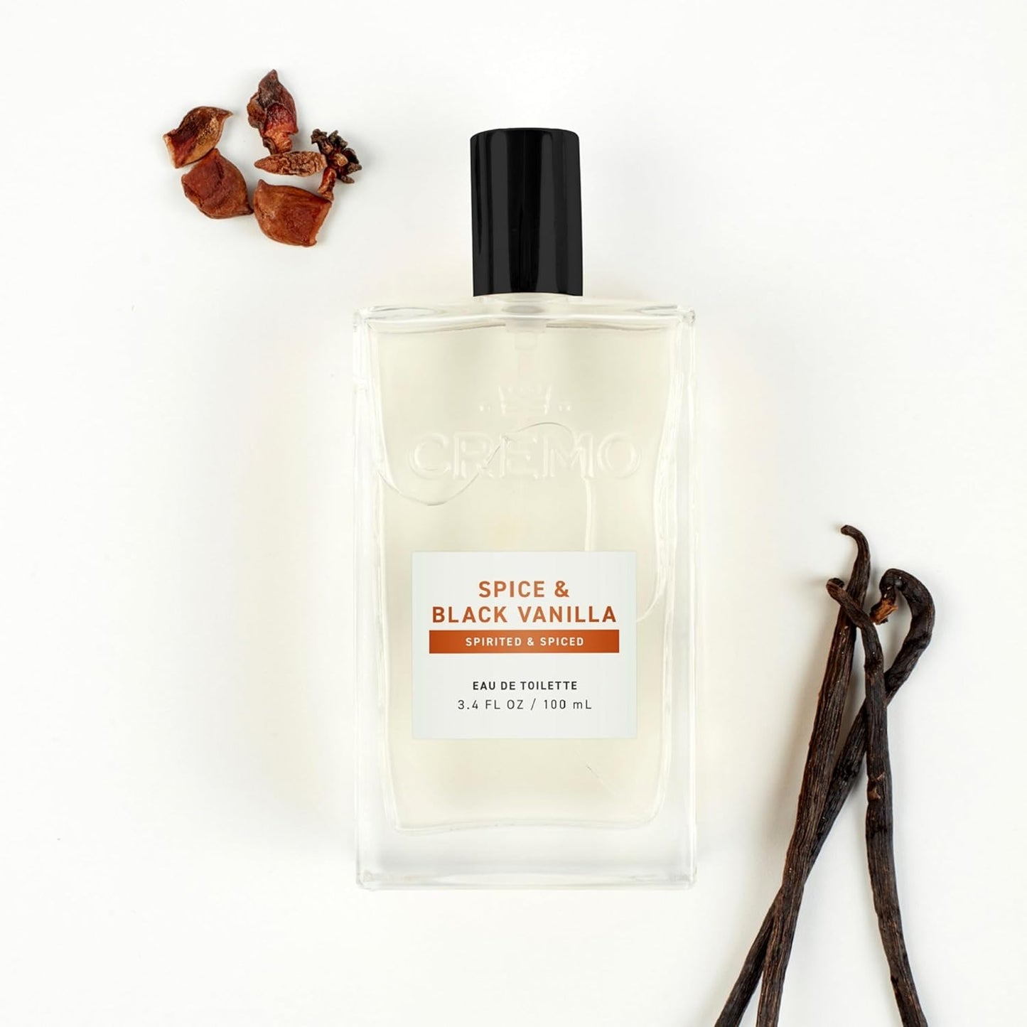 Cremo Cologne for Men - Spice & Black Vanilla Mens Cologne Spray - An Explosion of Vibrant Spices, Dark Woods and Black Vanilla, Fragrances For Men, 3.4 Fl Oz