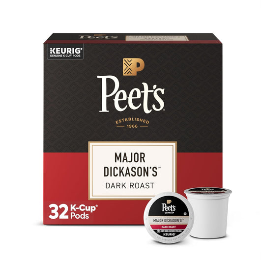 Peet's Coffee Dark Roast Keurig K-Cup Pods 100% Arabica Coffee 32 Count