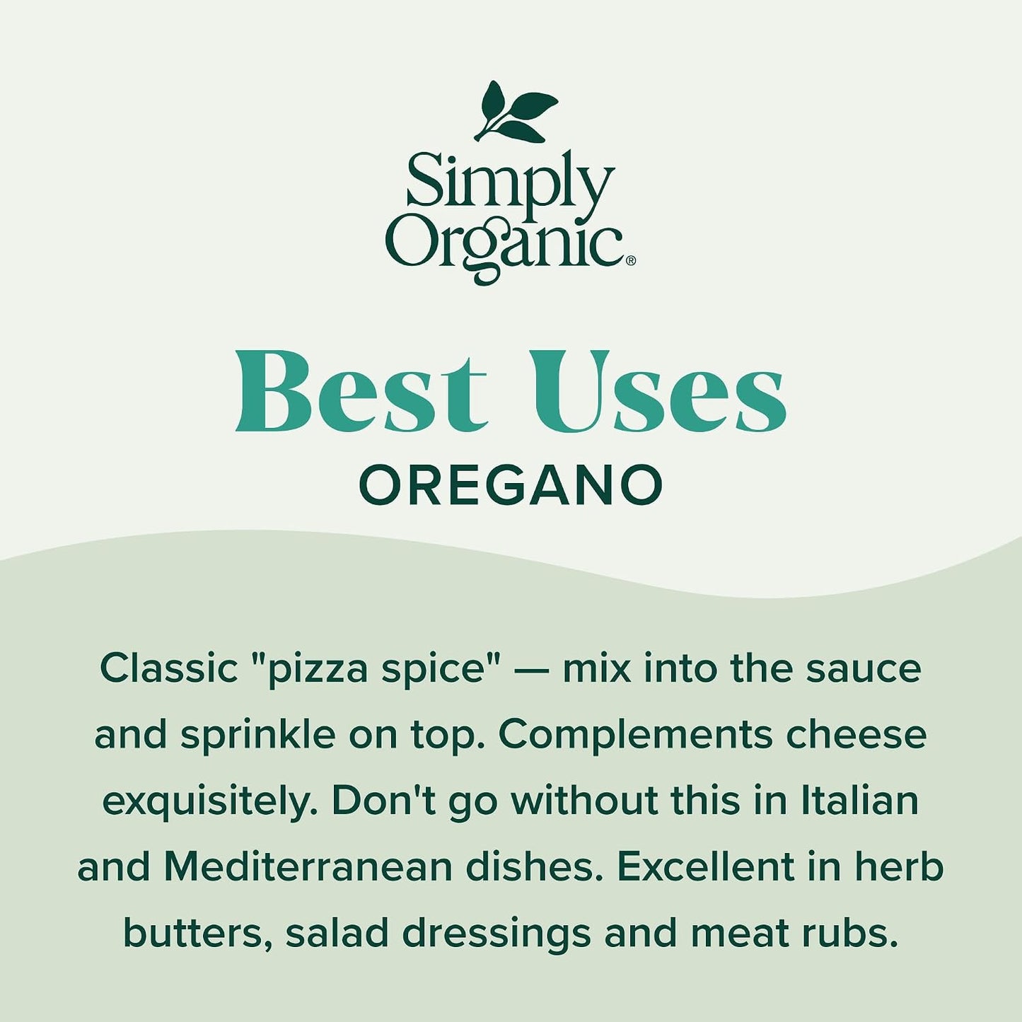 Simply Organic Oregano, 0.75 oz, Premium Organic, Earthy Taste, Mediterranean and Italian Dishes