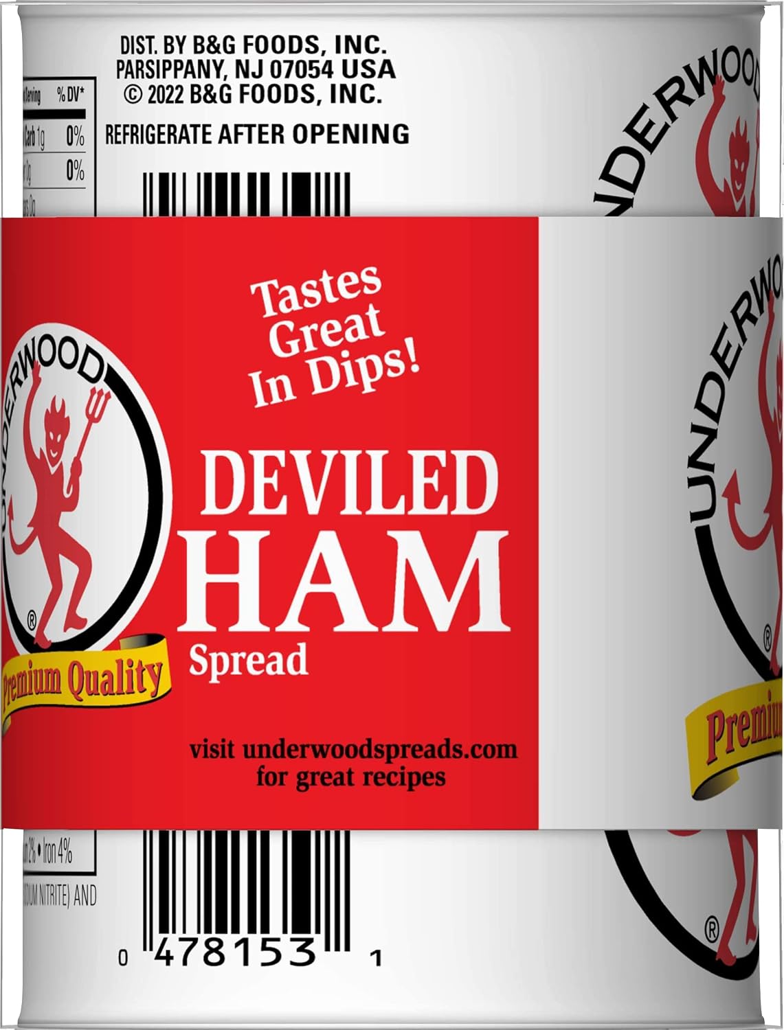 Underwood Deviled Ham Spread 4.25 Ounce 4 Pack Convenience Snacking
