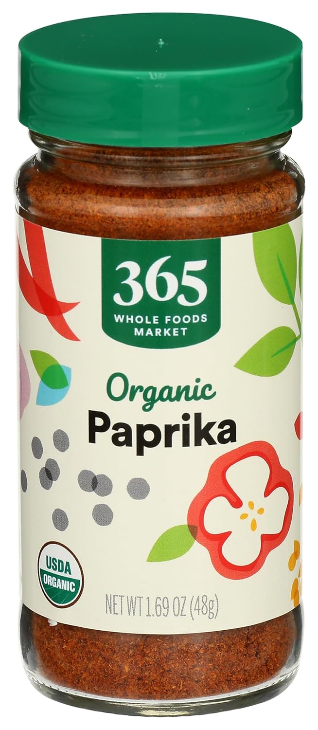 365 by Whole Foods Market, Organic Paprika, Non-GMO, Kosher Certified, 1.69 Ounce Seasoning