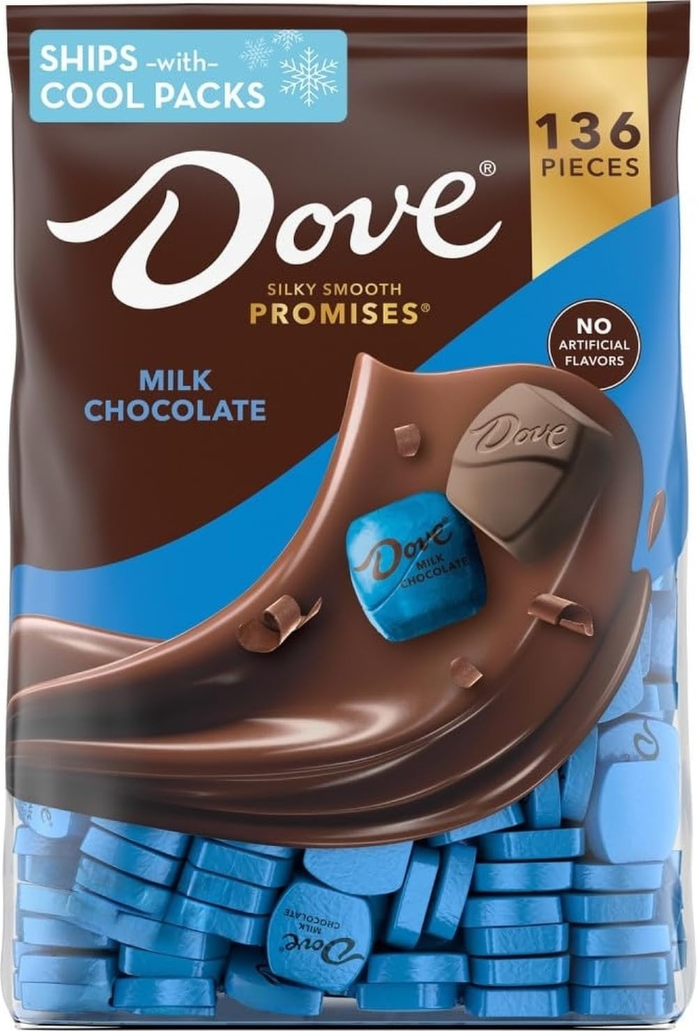 DOVE PROMISES Milk Chocolate Candy Individually Wrapped Bulk Pack (38.09 oz, 136 Piece) Bag