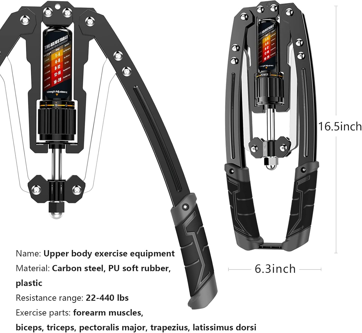 EAST MOUNT Twister Arm Exerciser - Adjustable 22-440lbs