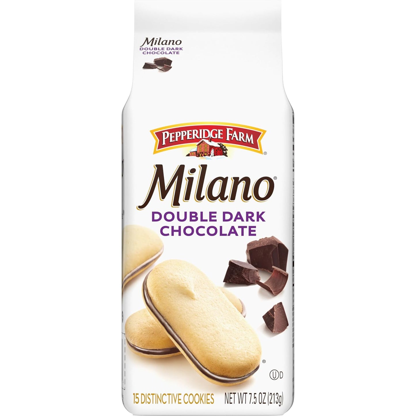 Pepperidge Farm Milano Cookies, Double Dark Chocolate, 3 Bags, 7.5 oz. Each