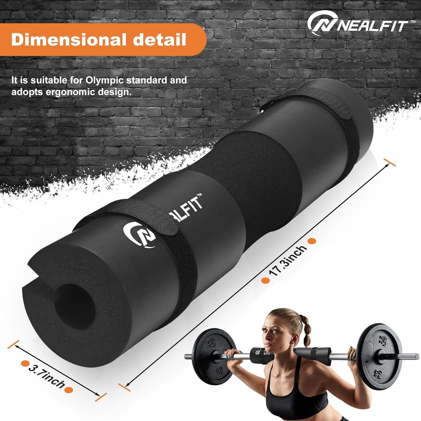 NEALFIT Barbell Pad - Squat Pad for Weightlifting, Lunges & Hip Thrusts